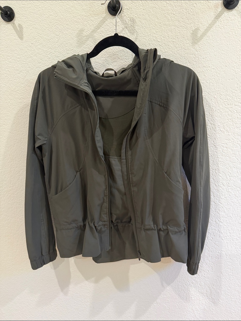 Lululemon Hooded Windbreaker Jacket - Olive Green